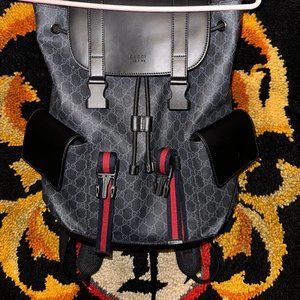 Gucci Mens Black Backpack